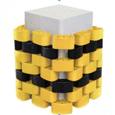 Пластиковая сегментная защита колонн ПСЗ-661 650х650х1000 мм