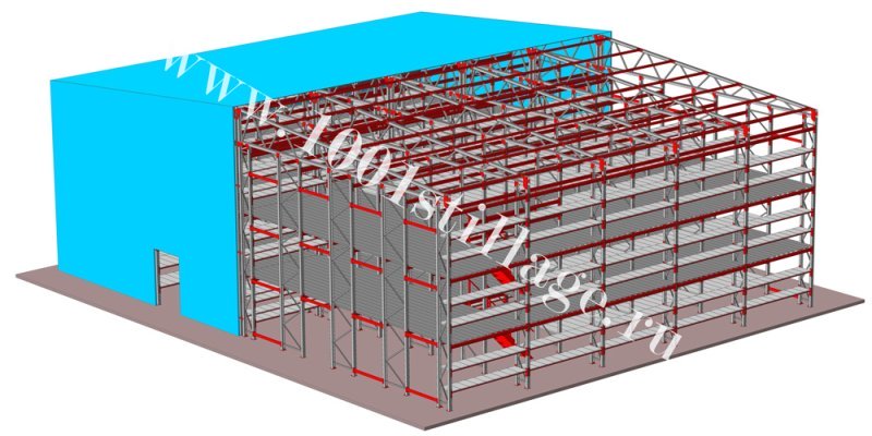Самонесущий склад на мезонине