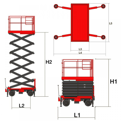 Ножничный подъемник несамоходный QX-050-070 OXLIFT (г/п 500 кг, в/п 7 м) фото 7 Ножничный подъемник несамоходный QX-050-070 OXLIFT (г/п 500 кг, в/п 7 м) фото 7