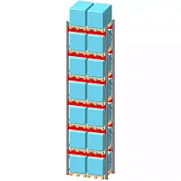 Стеллаж паллетный фронтальный СП 9500(Н)х2200х1100х120х2,0 мм (на ярус 2 финпаллеты по 600 кг)