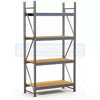 Стеллаж складской SGR-V-Zn-ДСП 2500х1800х800 - 4 полки (500 кг на полку)