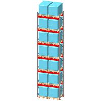 Стеллаж паллетный фронтальный СП 9500(Н)х2200х1100х100х1,5 мм (на ярус 2 финпаллеты по 800 кг)