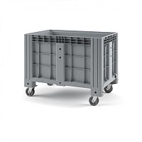 Пластиковый контейнер IBOX 1200х800х920 (сплошной, на колёсах)