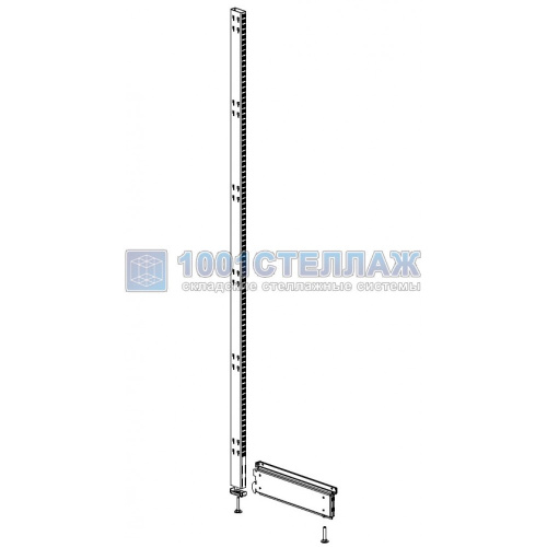 Стойка пристенного стеллажа 2250х400х70