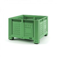 Пластиковый контейнер IBOX 1130x1130x760 (перфорированный, на ножках)